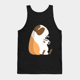 Guinea Pig Drinking Coffee Tank Top